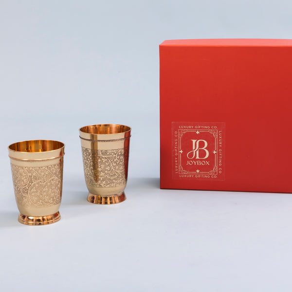 Brass glass gift set