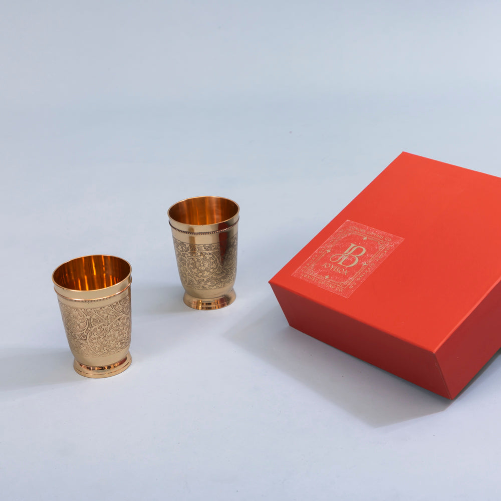 Brass glass gift set