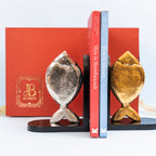 Decorative metal fish bookends