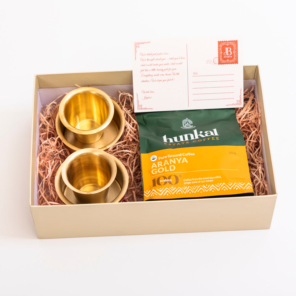 The Estate coffee & brass dabara gift set
