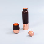 Hammered copper water bottle set