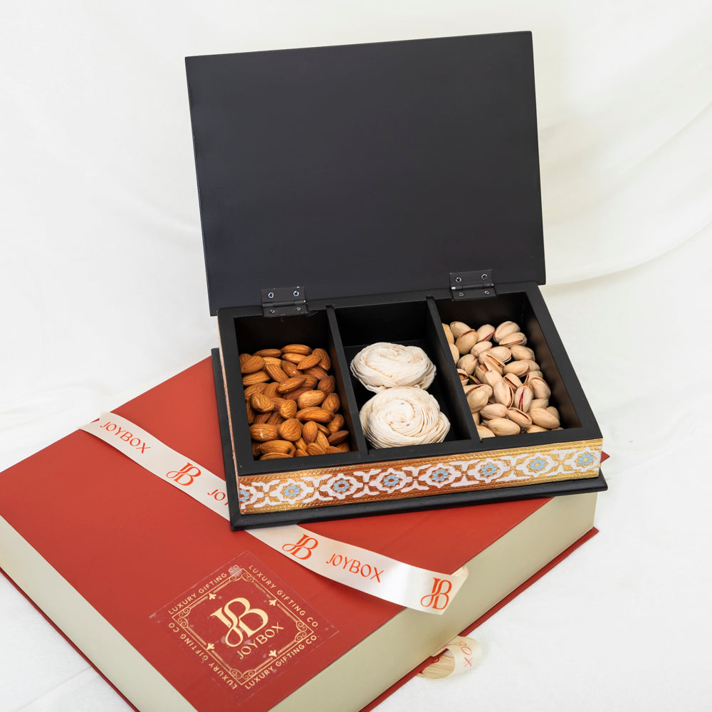 Handcrafted meenakari wooden keepsake & jewellery box