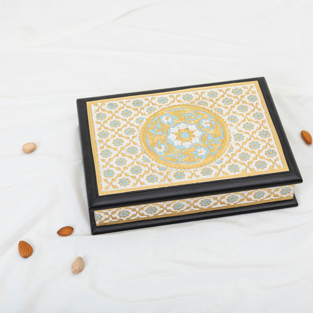 Handcrafted meenakari wooden keepsake & jewellery box