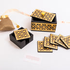 Luxury meenakari gift box with 6 coasters & premium green tea