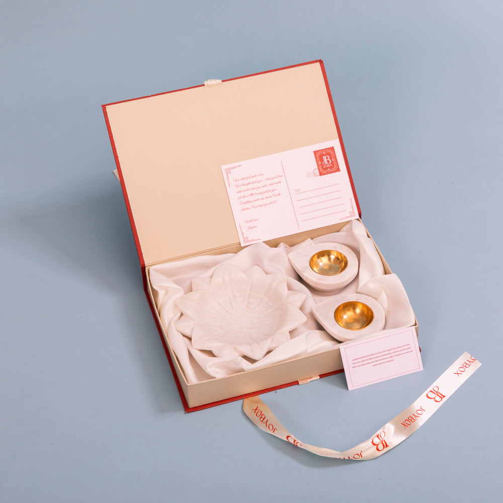 Marble urli & diya set