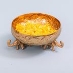 Ornate elephant-base decorative bowl