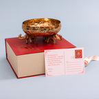 Ornate elephant-base decorative bowl