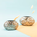 Shell silver vase set