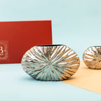 Shell silver vase set